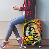 Martin Luther King Graffiti Style Graphic Luggage Cover with Colorful Spray Paint Quotes and Crown Detail - Wonder Print Shop
