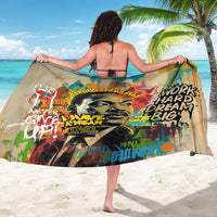 Martin Luther King Graffiti Style Graphic Sarong with Colorful Spray Paint Quotes and Crown Detail - Wonder Print Shop