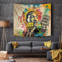 Martin Luther King Graffiti Style Graphic Tapestry with Colorful Spray Paint Quotes and Crown Detail - Wonder Print Shop