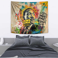 Martin Luther King Graffiti Style Graphic Tapestry with Colorful Spray Paint Quotes and Crown Detail - Wonder Print Shop