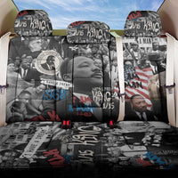 Martin Luther King Day Tribute Back Car Seat Cover Civil Rights Collage and Classic American Street Graffiti Colors - Wonder Print Shop