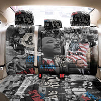 Martin Luther King Day Tribute Back Car Seat Cover Civil Rights Collage and Classic American Street Graffiti Colors - Wonder Print Shop