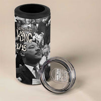 Martin Luther King Day Tribute 4 in 1 Can Cooler Tumbler Civil Rights Collage and Classic American Street Graffiti Colors - Wonder Print Shop