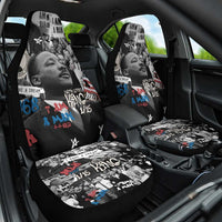 Martin Luther King Day Tribute Car Seat Cover Civil Rights Collage and Classic American Street Graffiti Colors - Wonder Print Shop