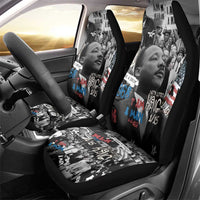 Martin Luther King Day Tribute Car Seat Cover Civil Rights Collage and Classic American Street Graffiti Colors - Wonder Print Shop