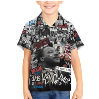 Martin Luther King Day Tribute Family Matching Mermaid Dress and Hawaiian Shirt Civil Rights Collage and Classic American Street Graffiti Colors - Wonder Print Shop