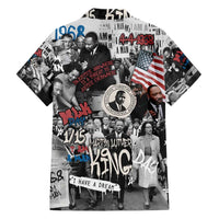 Martin Luther King Day Tribute Hawaiian Shirt Civil Rights Collage and Classic American Street Graffiti Colors - Wonder Print Shop