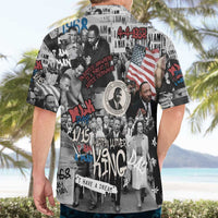 Martin Luther King Day Tribute Hawaiian Shirt Civil Rights Collage and Classic American Street Graffiti Colors - Wonder Print Shop
