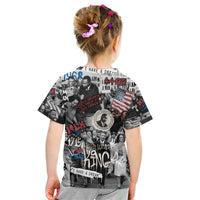 Martin Luther King Day Tribute Kid T Shirt Civil Rights Collage and Classic American Street Graffiti Colors - Wonder Print Shop