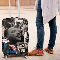 Martin Luther King Day Tribute Luggage Cover Civil Rights Collage and Classic American Street Graffiti Colors - Wonder Print Shop