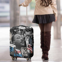 Martin Luther King Day Tribute Luggage Cover Civil Rights Collage and Classic American Street Graffiti Colors - Wonder Print Shop
