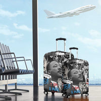 Martin Luther King Day Tribute Luggage Cover Civil Rights Collage and Classic American Street Graffiti Colors - Wonder Print Shop