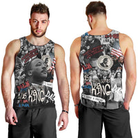 Martin Luther King Day Tribute Men Tank Top Civil Rights Collage and Classic American Street Graffiti Colors - Wonder Print Shop