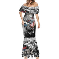 Martin Luther King Day Tribute Mermaid Dress Civil Rights Collage and Classic American Street Graffiti Colors - Wonder Print Shop