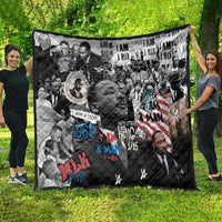 Martin Luther King Day Tribute Quilt Civil Rights Collage and Classic American Street Graffiti Colors - Wonder Print Shop