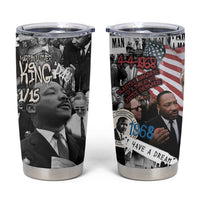 Martin Luther King Day Tribute Tumbler Cup Civil Rights Collage and Classic American Street Graffiti Colors - Wonder Print Shop