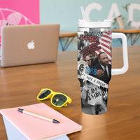 Martin Luther King Day Tribute Tumbler With Handle Civil Rights Collage and Classic American Street Graffiti Colors - Wonder Print Shop