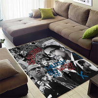 Malcolm X Area Rug Quotes Dates and Black History Activist Theme - Wonder Print Shop
