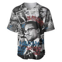 Malcolm X Baseball Jersey Quotes Dates and Black History Activist Theme - Wonder Print Shop