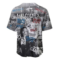 Malcolm X Baseball Jersey Quotes Dates and Black History Activist Theme - Wonder Print Shop