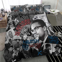 Malcolm X Bedding Set Quotes Dates and Black History Activist Theme - Wonder Print Shop