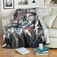 Malcolm X Blanket Quotes Dates and Black History Activist Theme - Wonder Print Shop