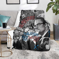 Malcolm X Blanket Quotes Dates and Black History Activist Theme - Wonder Print Shop