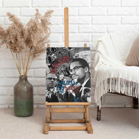 Malcolm X Canvas Wall Art Quotes Dates and Black History Activist Theme - Wonder Print Shop