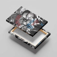 Malcolm X Canvas Wall Art Quotes Dates and Black History Activist Theme - Wonder Print Shop