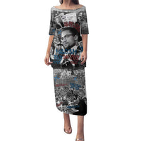 Malcolm X Family Matching Puletasi and Hawaiian Shirt Quotes Dates and Black History Activist Theme - Wonder Print Shop