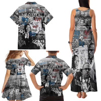 Malcolm X Family Matching Tank Maxi Dress and Hawaiian Shirt Quotes Dates and Black History Activist Theme - Wonder Print Shop