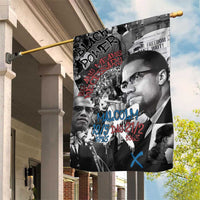 Malcolm X Garden Flag Quotes Dates and Black History Activist Theme - Wonder Print Shop