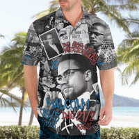 Malcolm X Hawaiian Shirt Quotes Dates and Black History Activist Theme - Wonder Print Shop