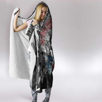 Malcolm X Hooded Blanket Quotes Dates and Black History Activist Theme - Wonder Print Shop