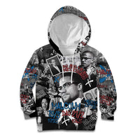 Malcolm X Kid Hoodie Quotes Dates and Black History Activist Theme - Wonder Print Shop