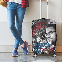 Malcolm X Luggage Cover Quotes Dates and Black History Activist Theme - Wonder Print Shop