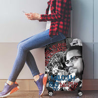 Malcolm X Luggage Cover Quotes Dates and Black History Activist Theme - Wonder Print Shop