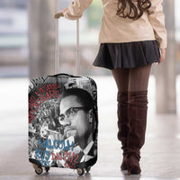 Malcolm X Luggage Cover Quotes Dates and Black History Activist Theme - Wonder Print Shop