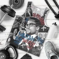 Malcolm X Men Tank Top Quotes Dates and Black History Activist Theme - Wonder Print Shop