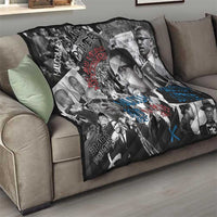 Malcolm X Quilt Quotes Dates and Black History Activist Theme - Wonder Print Shop