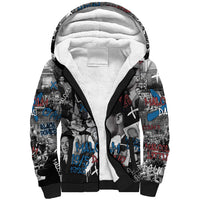 Malcolm X Sherpa Hoodie Quotes Dates and Black History Activist Theme - Wonder Print Shop