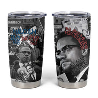 Malcolm X Tumbler Cup Quotes Dates and Black History Activist Theme - Wonder Print Shop