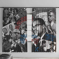 Malcolm X Window Curtain Quotes Dates and Black History Activist Theme - Wonder Print Shop