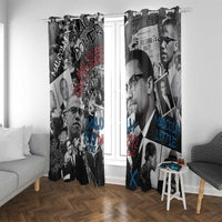 Malcolm X Window Curtain Quotes Dates and Black History Activist Theme - Wonder Print Shop