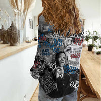 Malcolm X Women Casual Shirt Quotes Dates and Black History Activist Theme - Wonder Print Shop