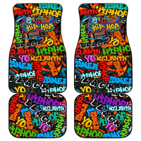Hip Hop Graffiti Style Car Mats Black Melanin Text and Urban Street Art Design - Wonder Print Shop