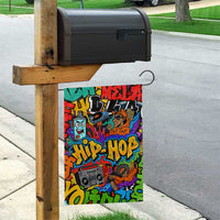 Hip Hop Graffiti Style Garden Flag Black Melanin Text and Urban Street Art Design - Wonder Print Shop