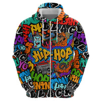 Hip Hop Graffiti Style Hoodie Black Melanin Text and Urban Street Art Design - Wonder Print Shop
