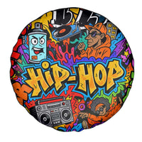 Hip Hop Graffiti Style Spare Tire Cover Black Melanin Text and Urban Street Art Design - Wonder Print Shop