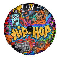 Hip Hop Graffiti Style Spare Tire Cover Black Melanin Text and Urban Street Art Design - Wonder Print Shop